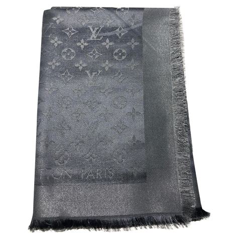 louis vuitton monogram shawl anthracite|louis vuitton monogramme shawl.